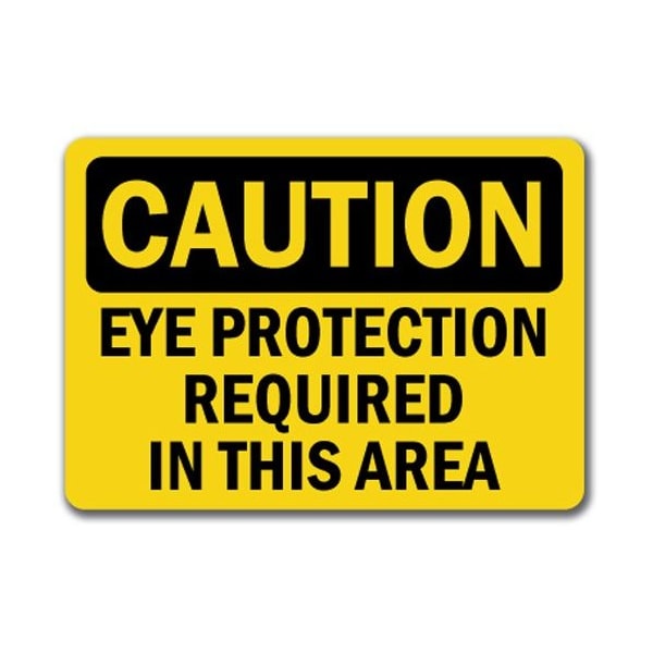 Signmission Caution Sign-Eye Protection Required In This Area-10in x 14in OSHA Sign, 14" H, CS-Eye Protection 5 CS-Eye Protection 5 - main